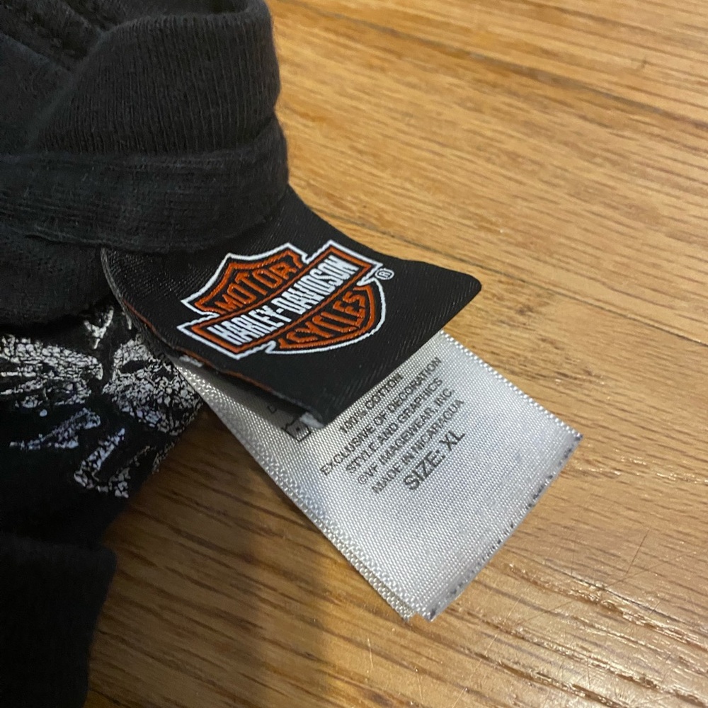 Harley-Davidson Men XL Black Graphic short sleeve T-Shirt Olath Kansas Rawhide - Picture 6 of 6